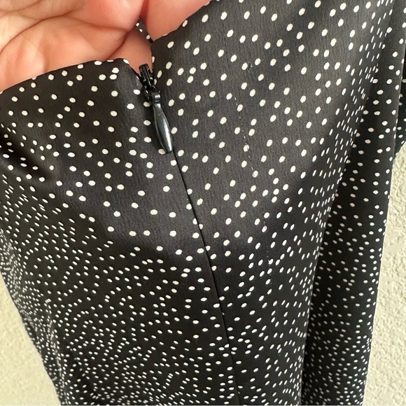 Urban Outfitters UO Mallory Cowl Neck Slip Dress in black and white polka dot - Picture 3 of 11
